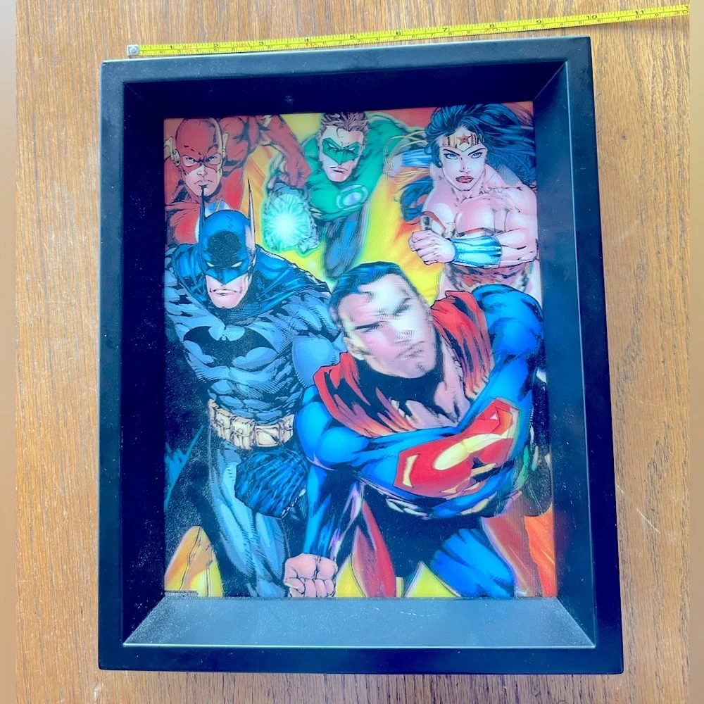 3D Super Hero framed Picture 9 1/2 x 11 1/4